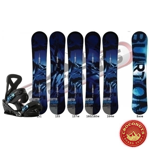 Board Burton Clash + Fixations Burton Burton Custom Black 2014