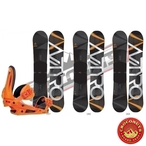 Board Nitro Blacklight Standard + Fixations Nitro Blackhawk Orange 2014