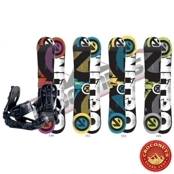 Board Nitro Subzero Hotwing + Fixations Apo Team Black 2014