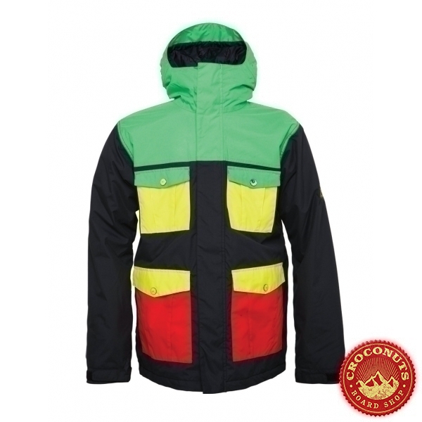 Veste 686 Snaggletooth Blvd Rasta Colorblack 2015